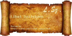 Libal Szilviusz névjegykártya